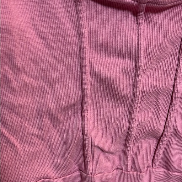 Open Edit Pink Ribbed Bodysuit - Picture 4 of 4